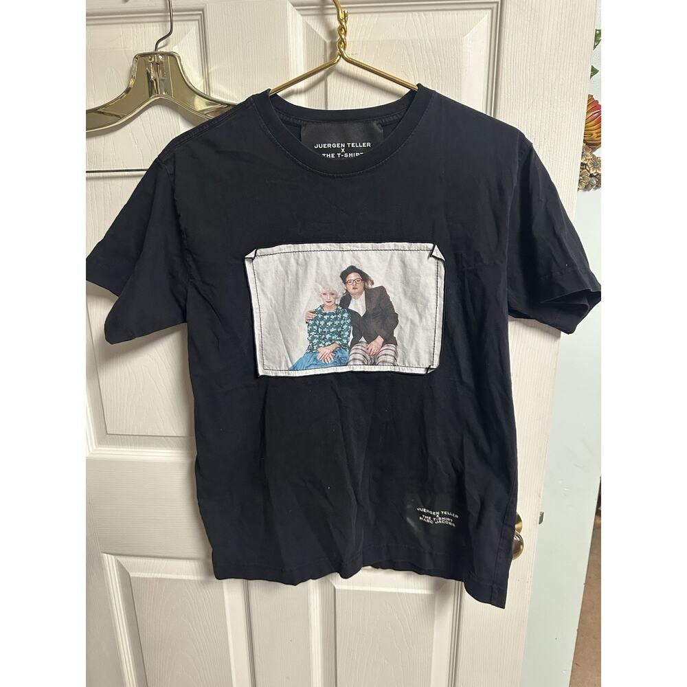Marc Jacobs Juergen Teller Collab Black Cotton Tee XS 40w Graphic Designer Shirt